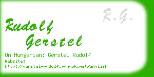 rudolf gerstel business card